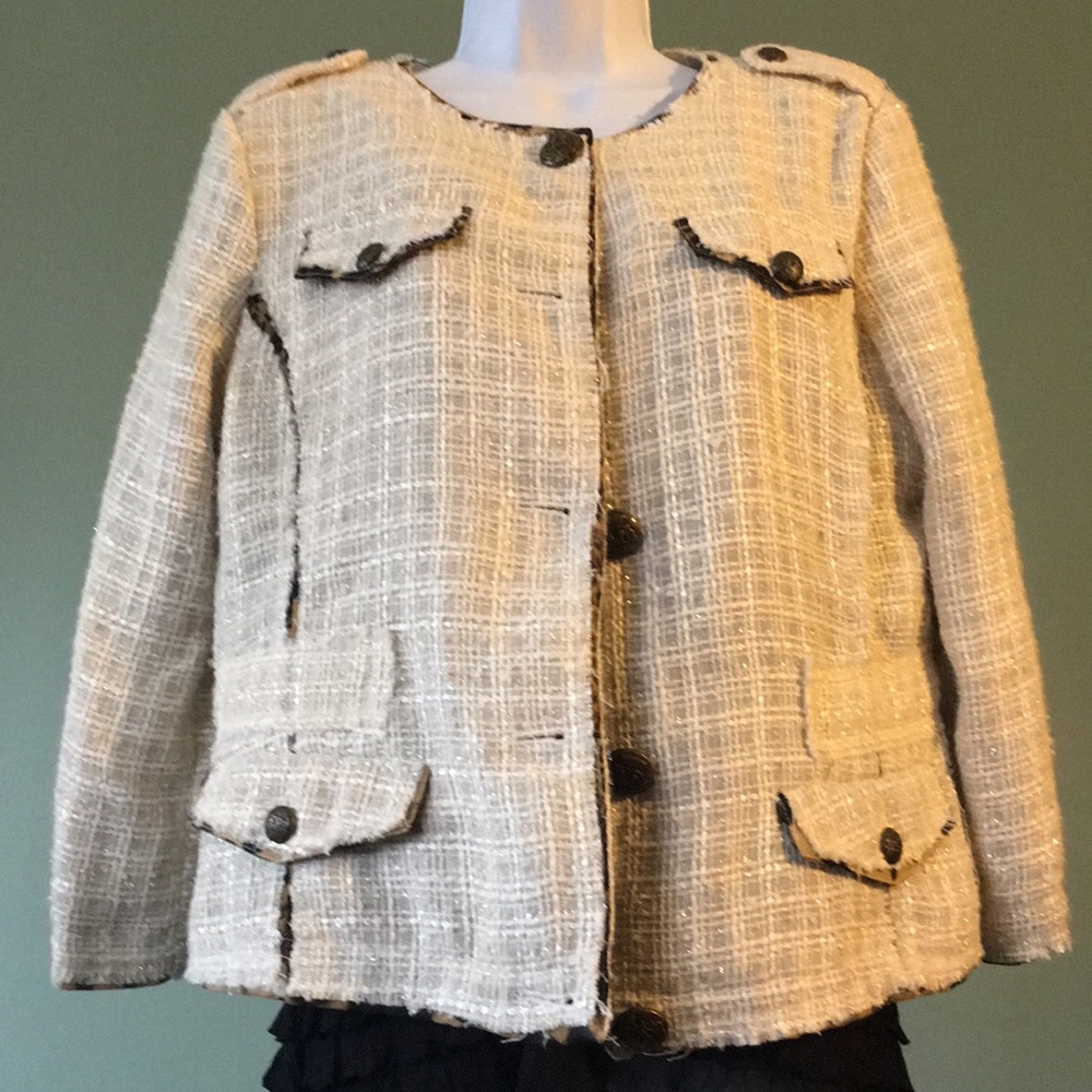 NWT Just B cream brown Blazer. Medium.